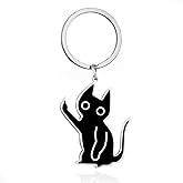 QHOWYAL Cat key Chain, Cute Keychain for Women Cool Stuff Decor Cat Keychain Gifts For Cats Lover Funny Gift for Women