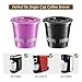 CHULUX Reusable Mesh Coffee Filter Cup 4-Pack for Keurig 1.0 Brewer, Universal Single Serve Refillable Coffee Filters, Black&Purple