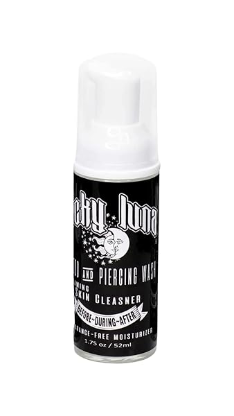 LUCKYLUNA FOAMING TATTOO & PIERCING WASH, GREEN SOAP REPLACEMENT, ALL PURPOSE MOISTURIZING WASH FOR ARTIST APPLICATION + AFTERCARE, 1 UNIT OF 1.75OZ
