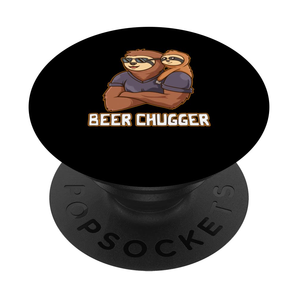 Beer Chugger Dad Beer Lover Daddy Drinker Drinking Funny PopSockets Swappable PopGrip