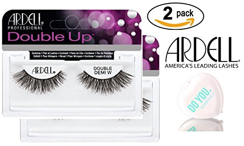 Ardell Professional DOUBLE UP Lashes, 2-pack (with Sleek Compact Mirror) (Double Demi Wispies (2-pack))