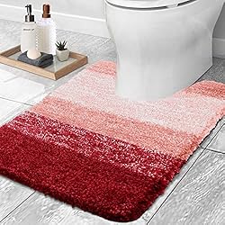 OLANLY Luxury Toilet Rugs U-Shaped 20x20, Extra