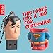 USB stick 16 GB Superman - Original DC Comics 2.0 Flash Drive, Tribe FD031501, clear