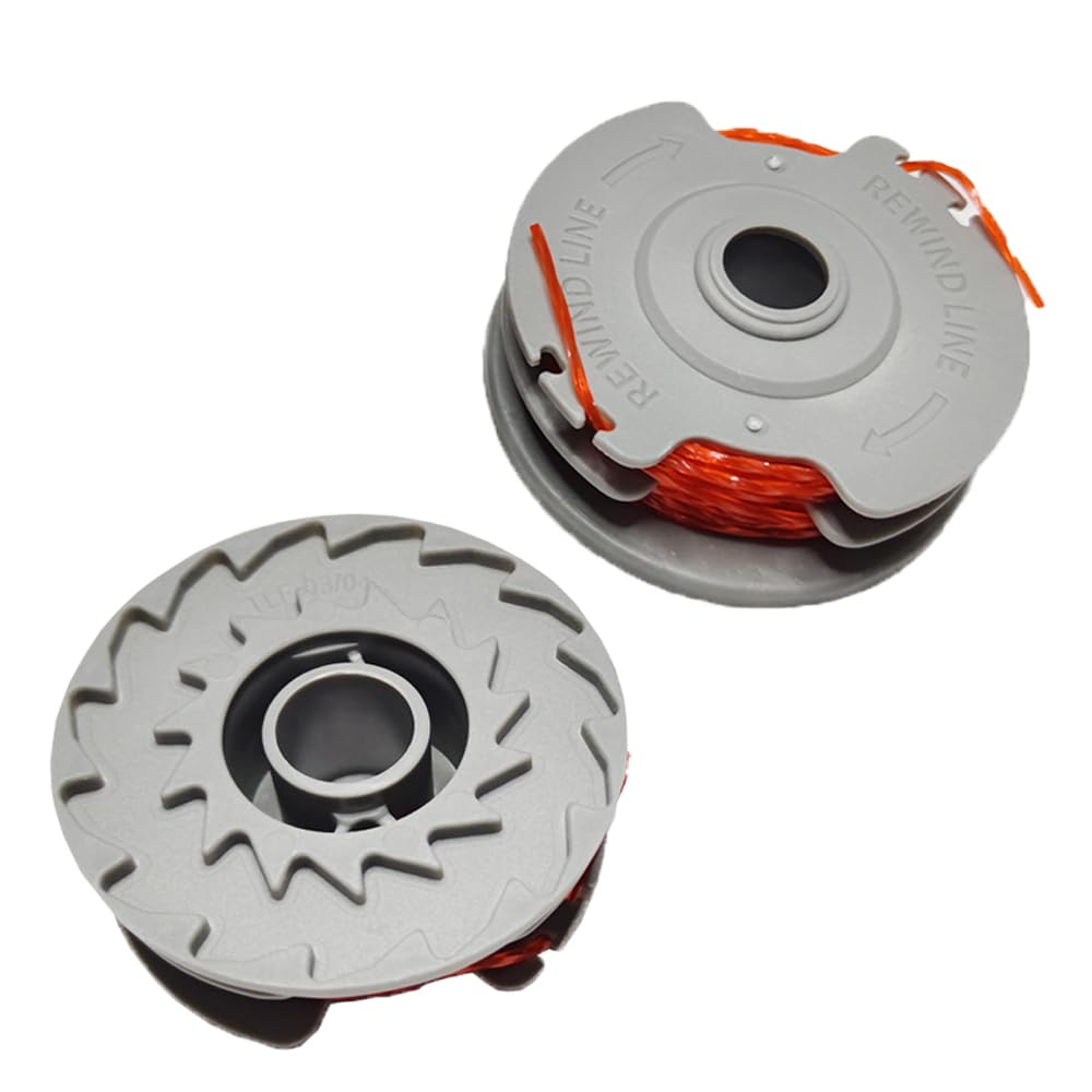 Dcszgzw 2 PCS Autofeed Trimmer Line Spools for Flymo FLY021, Double Strimmer Wire Replacement for Flymo Contour XT Mini/Multi Trim