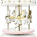 Soledi New Vintage Pink Wooden Merry-Go-Round Carousel Classic Music Box Kids Children Girls Christmas Birthday Wedding Gift Toy
