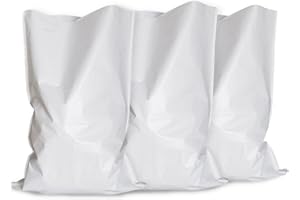 DOKDIN Heavy Duty Sandbags Woven Polypropylene Sand bags UV Protection Empty sandbag Sand Bags Flood Protection Flood Barrier 50 Packs 21.6" x 33.4"