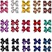 DED 30pcs Sparkly Hair Bows Clips 4 inch Glitter Sequin Bow Alligator Clips Baby Hair Accessories for Baby Girls Children Kids(15 Pair)