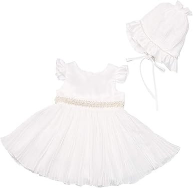 ruffle sleeve baby gown