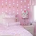 Threemart Gold Party Supplies Gold Pink Glitter Grand Paper Dots Hanging for Bachelorette,Wedding, Birthday Party Decoration-4 Pack