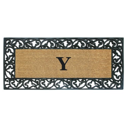 image for Nedia Home Acanthus Border with Rubber/Coir Doormat, 24 by 57-Inch, Mo