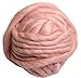 FloraKnit 8.5oz (0.55 lb) 100% Merino Wool Super Chunky Yarn Bulky Roving Yarn for Arm Knitting, Crocheting Felting, Making Rugs Blanket and Crafts Pale Pink 54 Yards