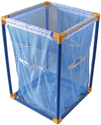 31" x 21" x 21" Plastic Tubing Mesh Yellow & Blue Large Toy Storage Bin Box