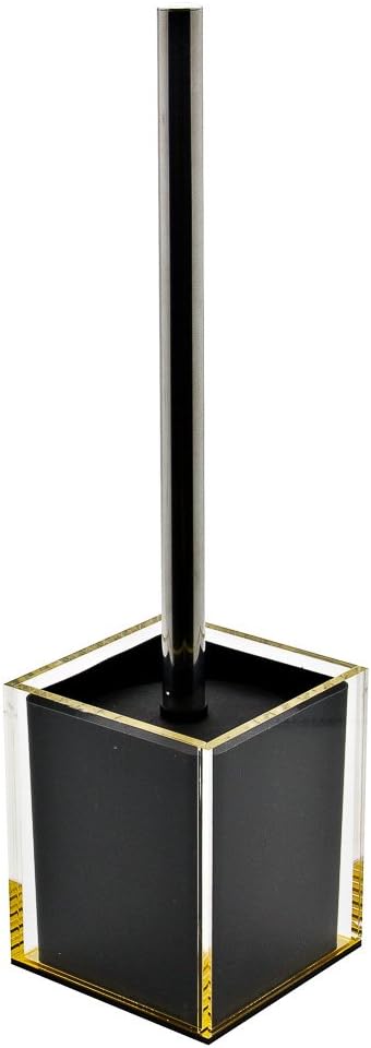 Lund London Acrylic Base Free Standing Stainless Steel Toilet Brush (Gold)