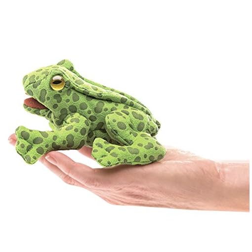 Folkmanis Mini Frog Finger Puppet Plush
