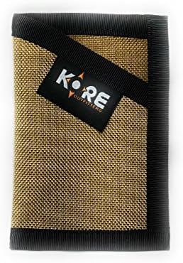 Minimalist Wallet Slim Front Pocket Card Holder Money Clip - Desert Tan and Black - KORE Outfitters Made in the USA