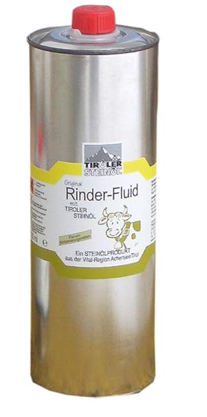 Rinder Fluid Bremsenöl 1000 ml mit Tiroler Steinöl für Rinder und Pferde | Fliegenschutz | Insektenschutz | Bremsenschutz | G