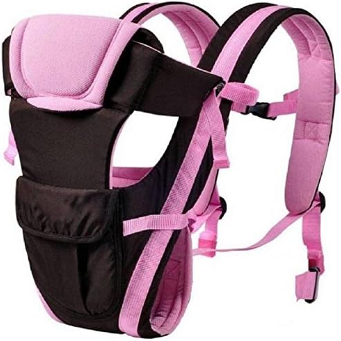 Teeny Weeny4 in 1 Baby Carrier Cum Kangaroo Bag Cuddler with Head Support - 0 to 24 Months (Pink)