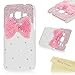 Galaxy Core Prime Case,Samsung G360 Case - Mavis's Diary 3D Handmade Bling Crystal Lovely Cute Pink Bow with Shiny Sparkle Diamonds Gems Clear Cover Hard PC Case for Samsung Galaxy Core Prime SM-G360F