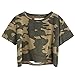 SweatyRocks Women's Summer Short Sleeve Tee Distressed Ripped Crop T-shirt Tops