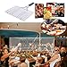 Aleath Portable Grill Basket, Stainless Steel BBQ Accessories Grilling Basket with Removable Handle, BBQ Tools for Fish, Shrimp,Vegetables, Kabob, Steak - Come with Basting Brush