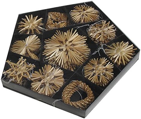 Amazon クリスマス ストロー オーナメント 飾り セット 64個 ドイツ キマール Kimmerle キマーレ 藁 わら ドロップ おもちゃ