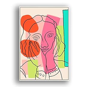 Framed Canvas Wall Art for Living Room, Bedroom Minimalist Abstract Canvas Prints for Modern Home Decoration Ready to Hang - 16"x24" inches