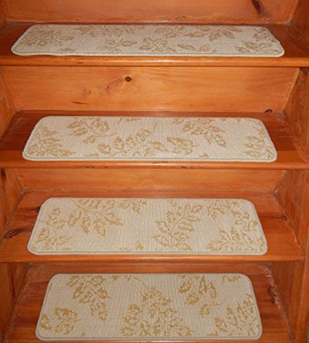 13 Step 9'' x 30'' Landing 27'' x 30'' Tufted carpet Wool Woven Stair Treads SO 45