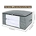 Lifewit Large Clothes Storage Bag Comforters, Blankets, Bedding, Pillow, Breathable Foldable Closet Organizer Clear Window (Comforter Storage Bag)