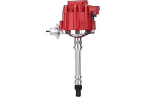 AiYiGu Hei Distributor High Performance GM SBC BBC Ignition Compatible with Chevrolet/Chevy 350 283 305 307 327 engine, 400 Small Blocks and 396 427 454 Big Blocks, Red Cap, 7500RPM V8 65K Coil