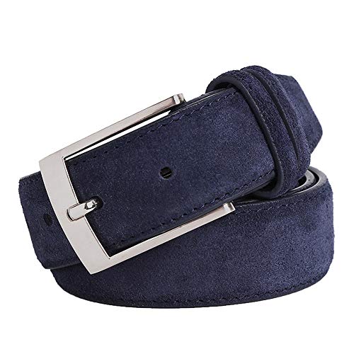 Mens Genuine Leather Jeans Belts Luxury Suede Belt Straps