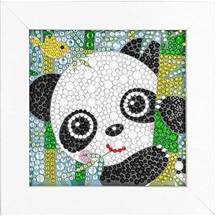 Amazon 400 Magic Hello Dpx Gem Art Easy Diy 5d Diamond Painting Kits Diamond Art With White Frame For Kids Panda Just 10 49 After Promo Code Bargain Boutique Deals