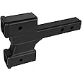 Towever 84088 Towever Trailer Dual Hitch Extender with 2-1/4 and 4-1/4-inch Rise/Drop, Hitch Extension 2" Receiver, 2-inch So