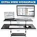 Mount-It! Mobile Standing Desk | Height Adjustable Rolling Desk with 40 Wide Table Tops | Multi-Purpose Rolling Presentation Cart with Four Platforms | (MI-7970)