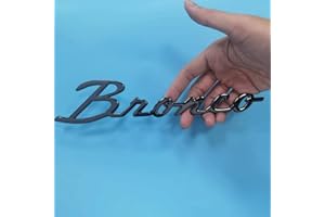 WULIDE 10'' Bronco Emblems All-Metal 3D Decals,Retro Classic Car Sticker 3M Adhesive Letters Emblem, Sports Accessories,Fende