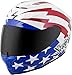 Scorpion EXO-R420 Full-Face Tracker Street Motorcycle Helmet - White/Red/Blue/Large