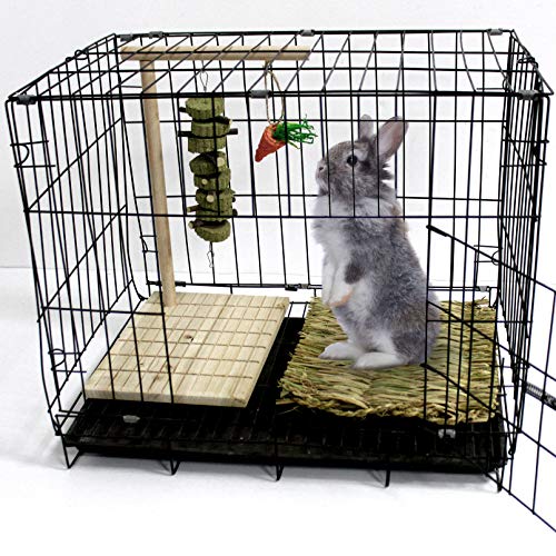 Hamiledyi Bunny Wooden Scratch Board Feet Pad,Rabbit Chew Toys Teeth