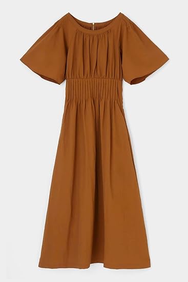 Amazon マウジー ワンピース ドレス Brushed Flower Tuck Dress 010dsh30 1080 S ブラウン レディーズ ワンピース チュニック 通販