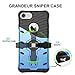 Apple Case IPHONE 7 Kickstand Case, GRANDEUR Liquid Armor Lifeproof Ionic Holographic Iron man, iphone 7 case Shock Absorption & Armour Series TPU Soft Protection Cover with Detachable Kickstand