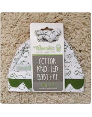 Cotton Double Knot Beanie Hats, Deluxe Dinosaur, 0-6m