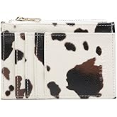 JEN & CO. Card Holder Wallet - Slim Wallet with Sia Print, Cow-White (WL1991-COW.WT)