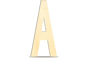 NONLEY 17 Inch Wooden Letter A, 0.26 inch Thick Large Wooden Letter for Wall Decor, Blank Unfinished Alphabet Letters Big Letters Marquee Letters for DIY Crafts Wedding Birthday Party Room Home Decor