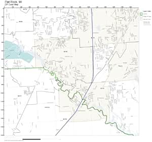Amazon.com: ZIP Code Wall Map of Flat Rock, MI ZIP Code Map Not