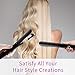 K-SKIN Professional Hair Straightener Anti-Static Flat Iron Hair Styling Brush PTC Ceramic Heating Hair Straightening Brush Anti-Static Shiny & Silky Pressure-Free Electric Hair Iron Wand Brush Black
