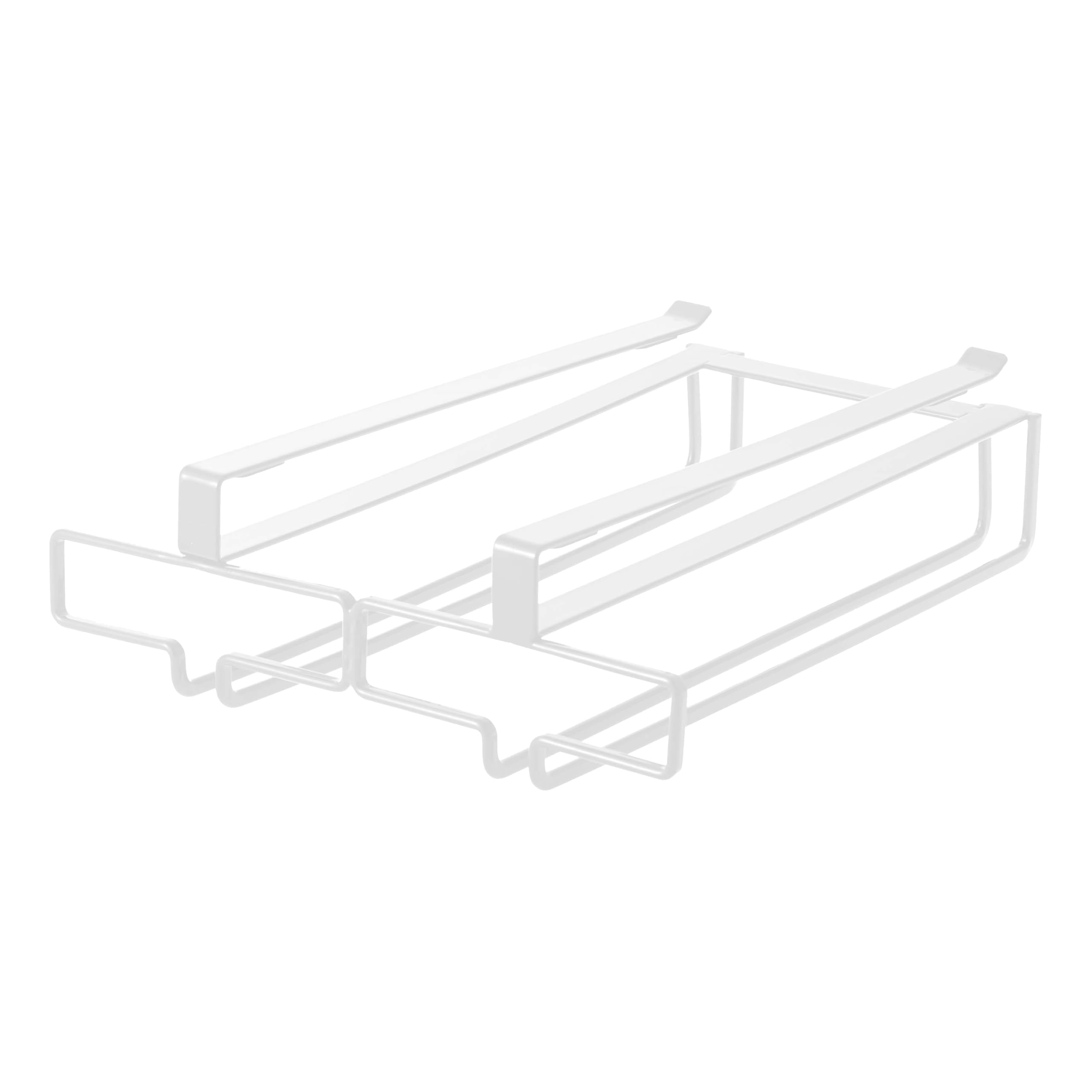 Yamazaki Home 2464 Shelf Wine Glass Rack-Hanging Storage Holder, One Size, White