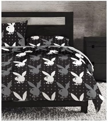 Playboy Home Playboy Monogram Bunny Head Black Bunny Rain 3