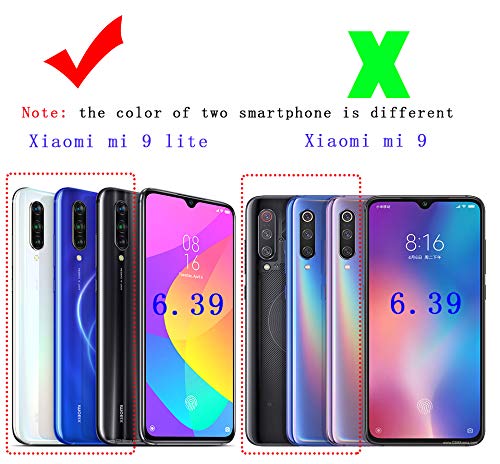 AILRINNI Coque pour Xiaomi Mi 9 Lite + Verre trempé Protection écran, Souple Etui Transparente Silicone TPU Bumper Housse de Protection pour Mi 9 Lite