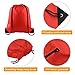 KUUQA 12 Pcs Drawstring Backpack Bags Sport Gym Sack Cinch Bags Bulk for School Traveling and Storage (Red)