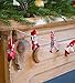 Magic Cabin Santa Helpers Holiday elf Garland, 4¾ inches Tall, 6 feet L, Red Multi