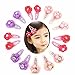 16 Pcs Peral Pumpkin Hair Flower Safty Hairpins BB Clips for Girl Kids infant Toddlers