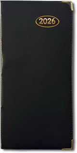 PaulStore 2026 Slim Line Week to View Padded Diary Black